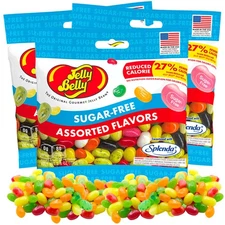 Sweetzo Sugar Free Jelly Beans, Sugar-Free Chewy Candies in Assorted Fruity F...