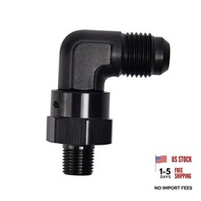 6AN Male Flare to 1/8" NPT 90 Degree Swivel Fitting Adapter 6AN to 1/8"NPT
