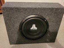 J L Audio 10" Subwoofer In Cabinet High Performance Decent Connections