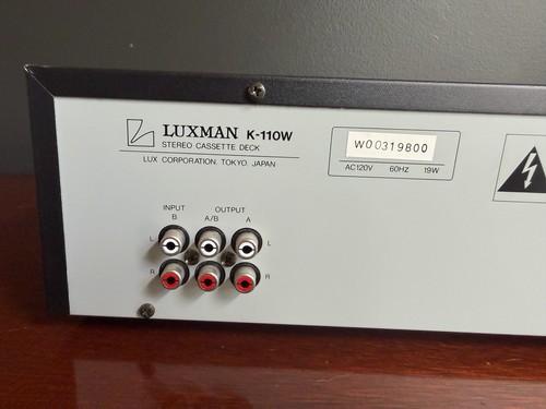Luxman Stereo Double Cassette Deck Player/Recorder HX Pro K-110W - Tested/Works - Picture 11 of 13