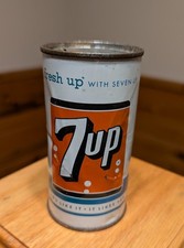 7 Up 10 Oz. Soda Flat Top Pop Can 