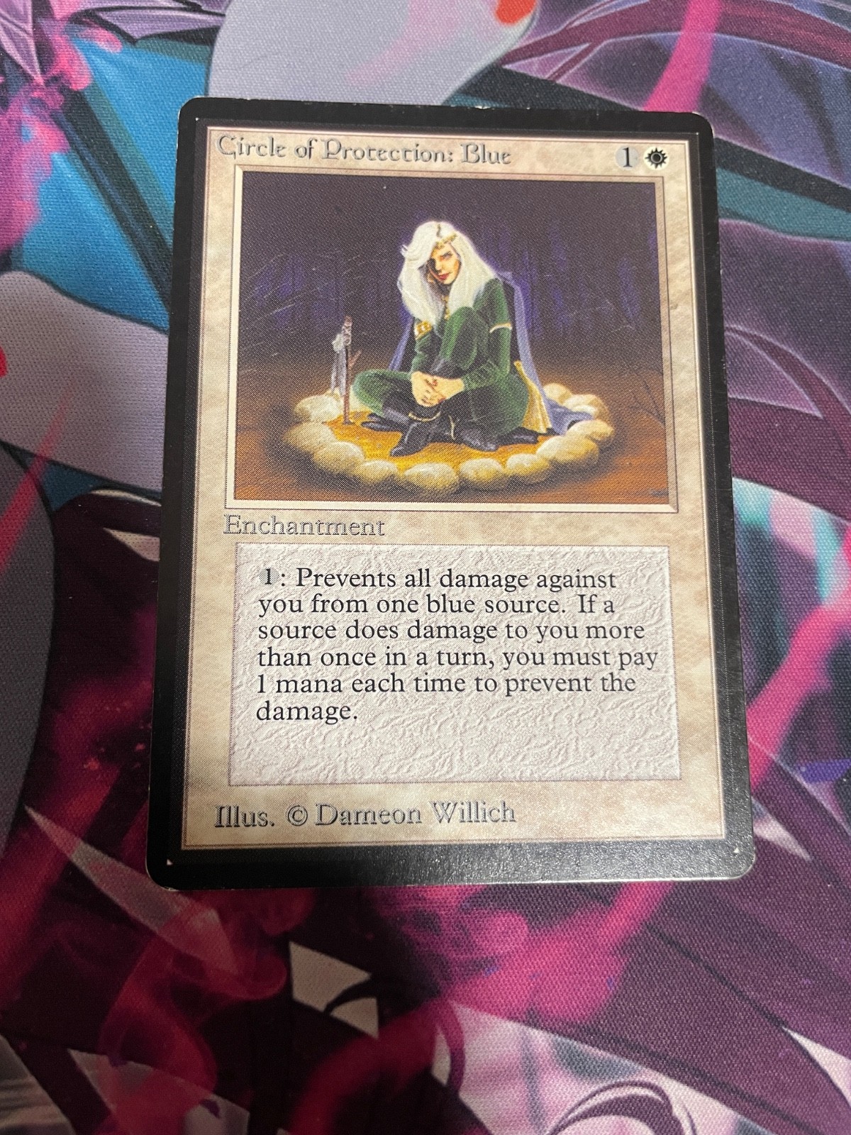 MTG - CIRCLE OF PROTECTION BLUE - BETA - LP