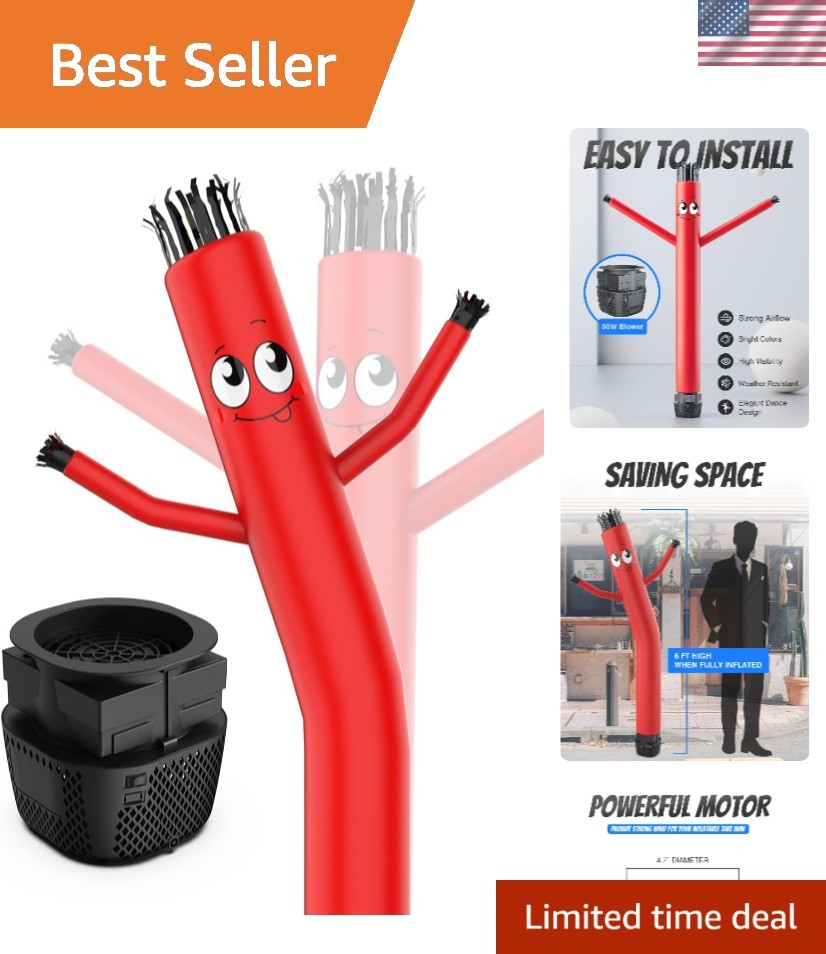 6ft Inflatable Tube Man Kit: Wacky Waving Guy + Blower