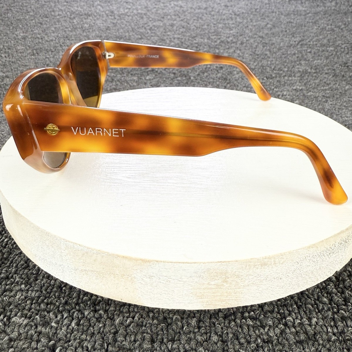 Vintage Vuarnet 090 Sunglasses Frames Pouilloux France Brown 