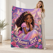 Personalized Princess Castle Coral Fleece Blanket