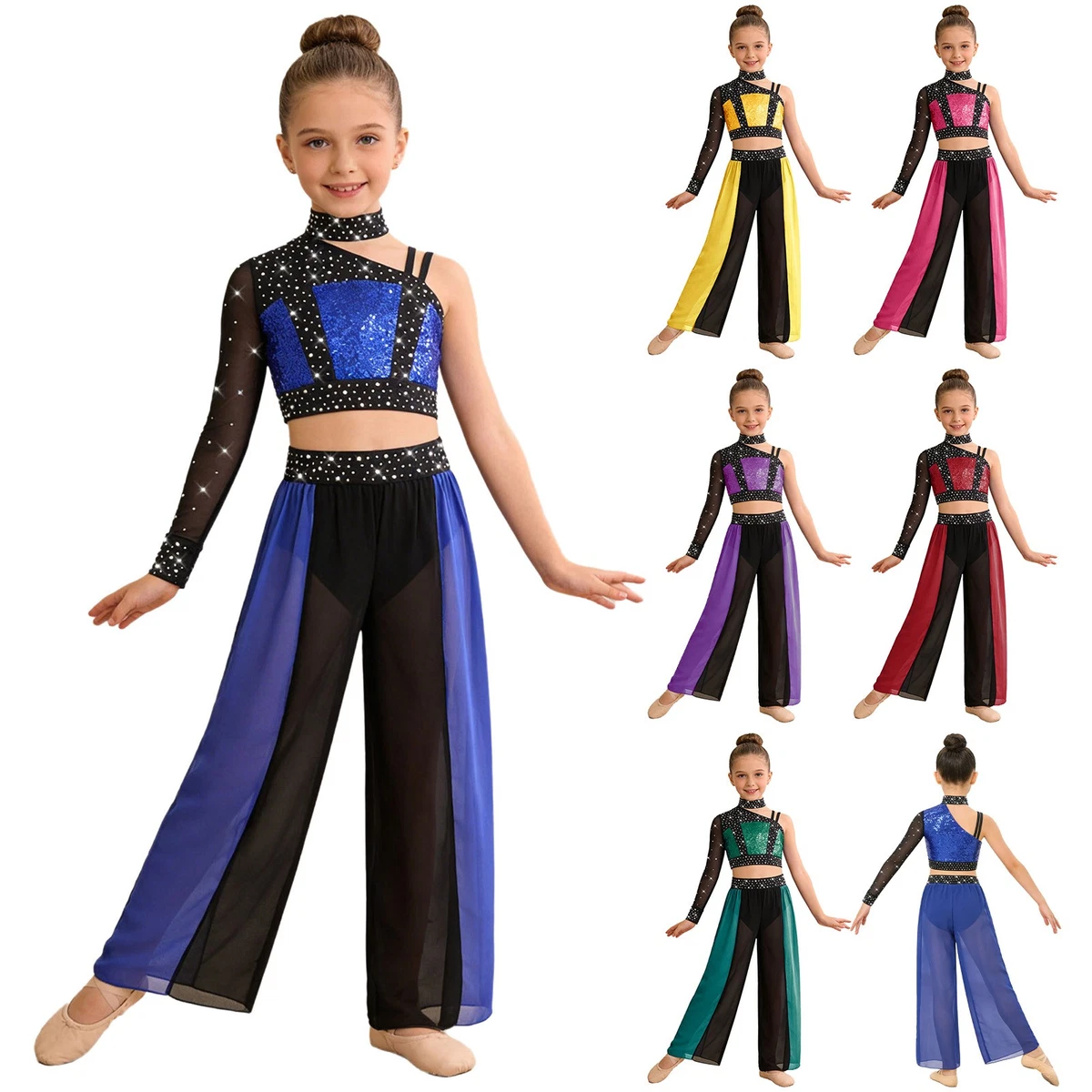 SHEIN 2 pezzi Completo autunnale per bambine, Top a maniche lunghe con