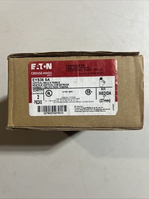 Eaton Crouse-Hinds EYS36 SA Vertical Male and Female Size 1 New Old Stock USA !!