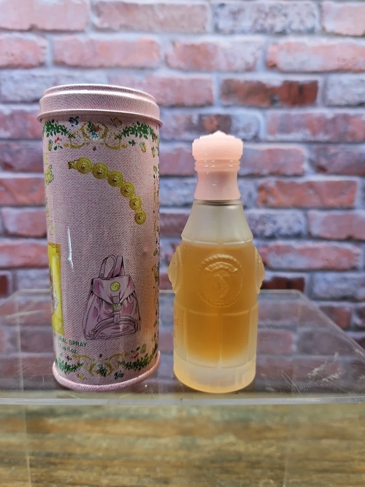 Pantalones de mezclilla Versace Baby Rose 1,6 OZ perfume EDT con lata rosa descontinuados de colección nuevos Foto 3 de 4