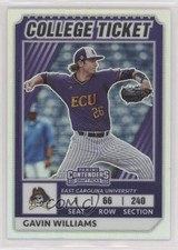 2022 Elite Extra Edition College Tickets Optic Holo Prizm Gavin Williams n1u
