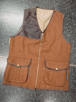 SEIL MARSCHALL Wolle Leder Schieß Jagd Weste Handmade Germany - Größe S