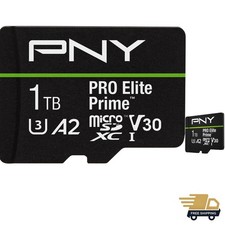 1TB PRO Elite Prime C10 U3 V30 A2 microSDXC Flash Memory Card   Ultra-Fast Sp...