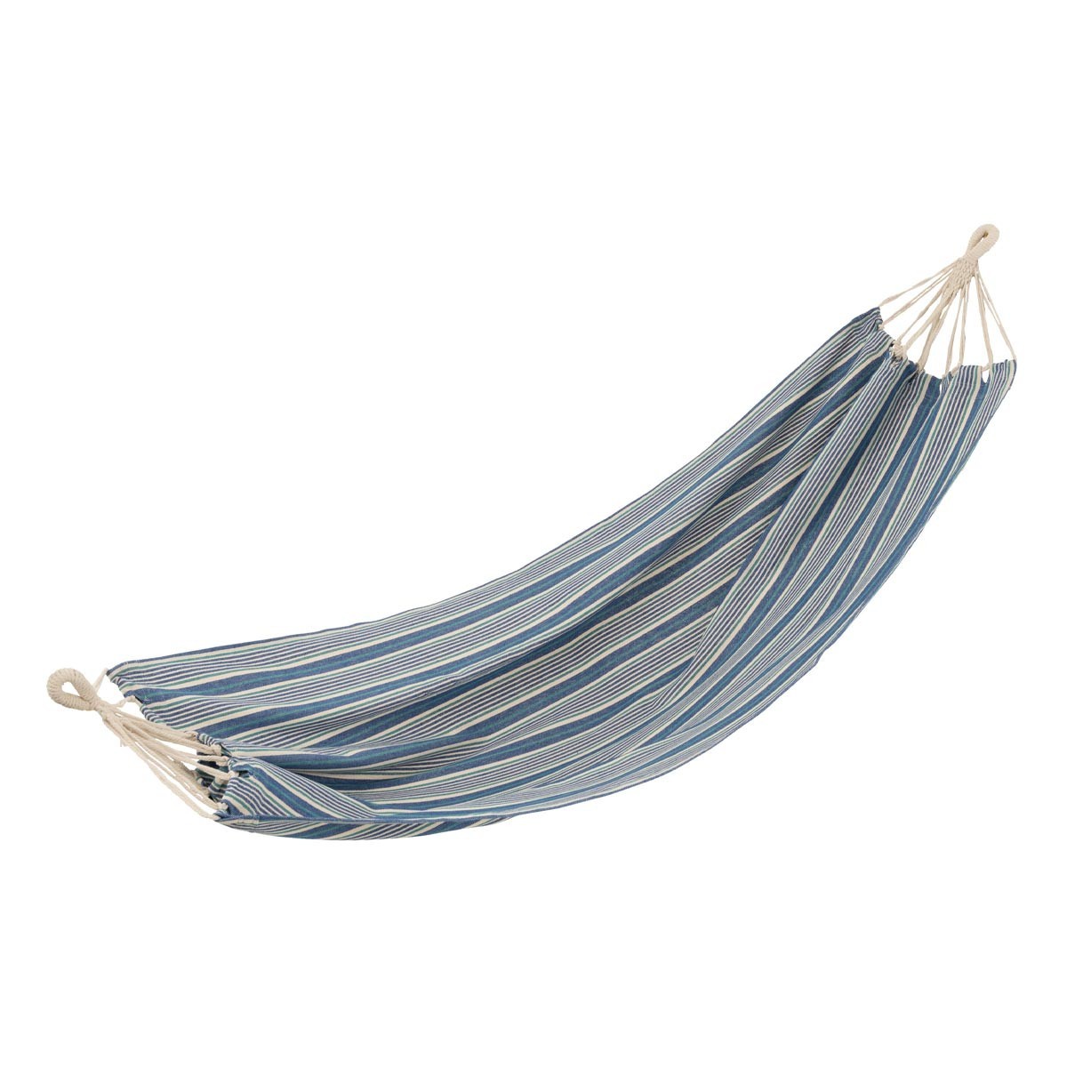 Hamac en tissu bleu de 200cm pour des siestes estivales au soleil