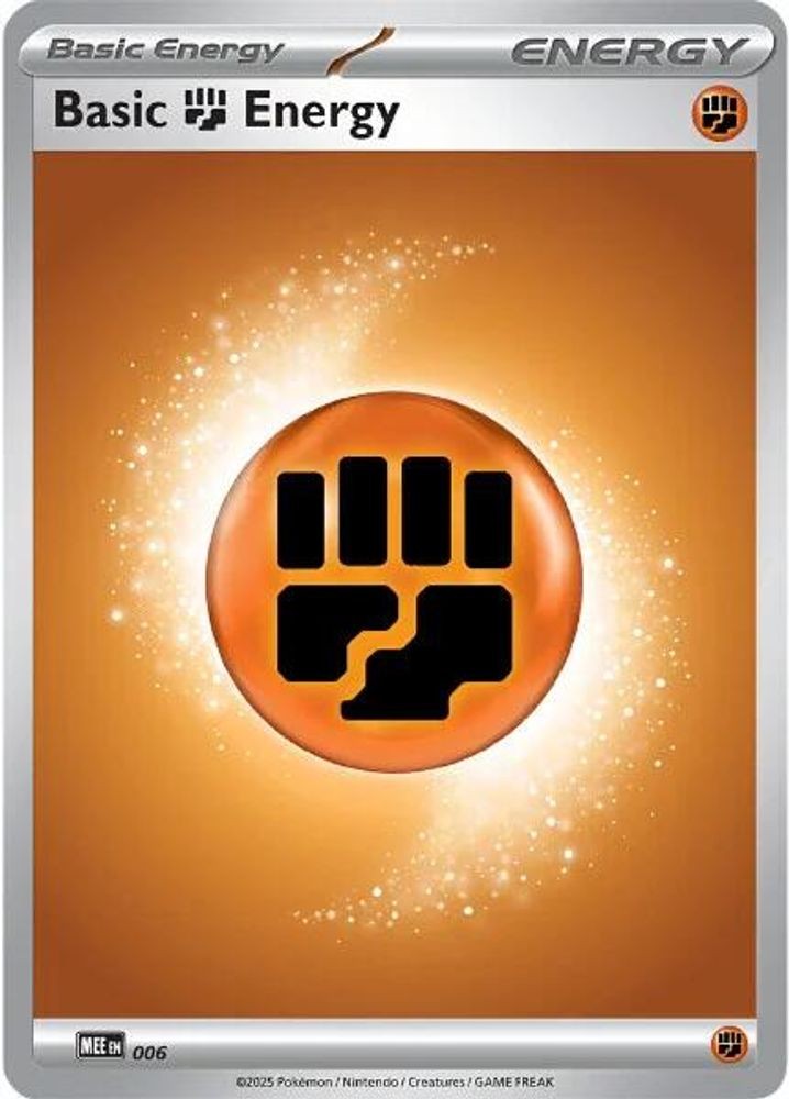 Basic Fighting Energy - 006 6 Common Mega Evolution Energies Pokemon Near Mint
