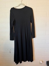 a new day Black Long-Sleeve Midi Dress