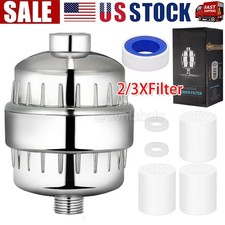 20-Stage Shower Head Filter with 3 Replaceable Filter Cartridges for Hard Water