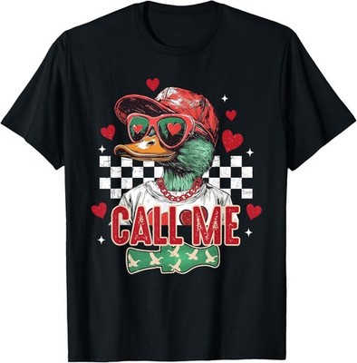 Funny Valentines Call Me Mallard Duck Hunting Boys Kids T-Shirt