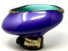 Large David Garcia Blown Glass Centerpiece Console Bowl Vase Signed Dated 1995