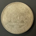 1974 World Trade and Commerce  1 Troy Ounce .999 Fine Silver-Error on back