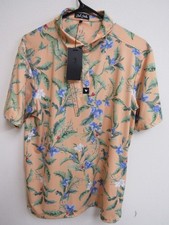 NWT Bad Birdie Core Polo Flora Fiesta Short-Sleeve Golf Shirt Large UPF 50 