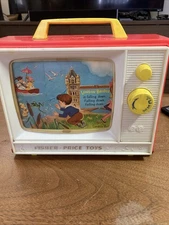 Vintage Children’s Toy Fisher-Price Two Tune Music Box TV 1966 Works