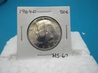1964-D KENNEDY Fifty Cent Half Dollar Coin 90% Silver /Mint State 67 (F)