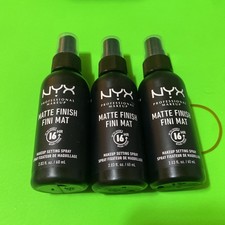 Lot of 3 NYX Matte Finish Makeup Setting Spray 2.03 Fl Oz 16HR Wear Long Lasting