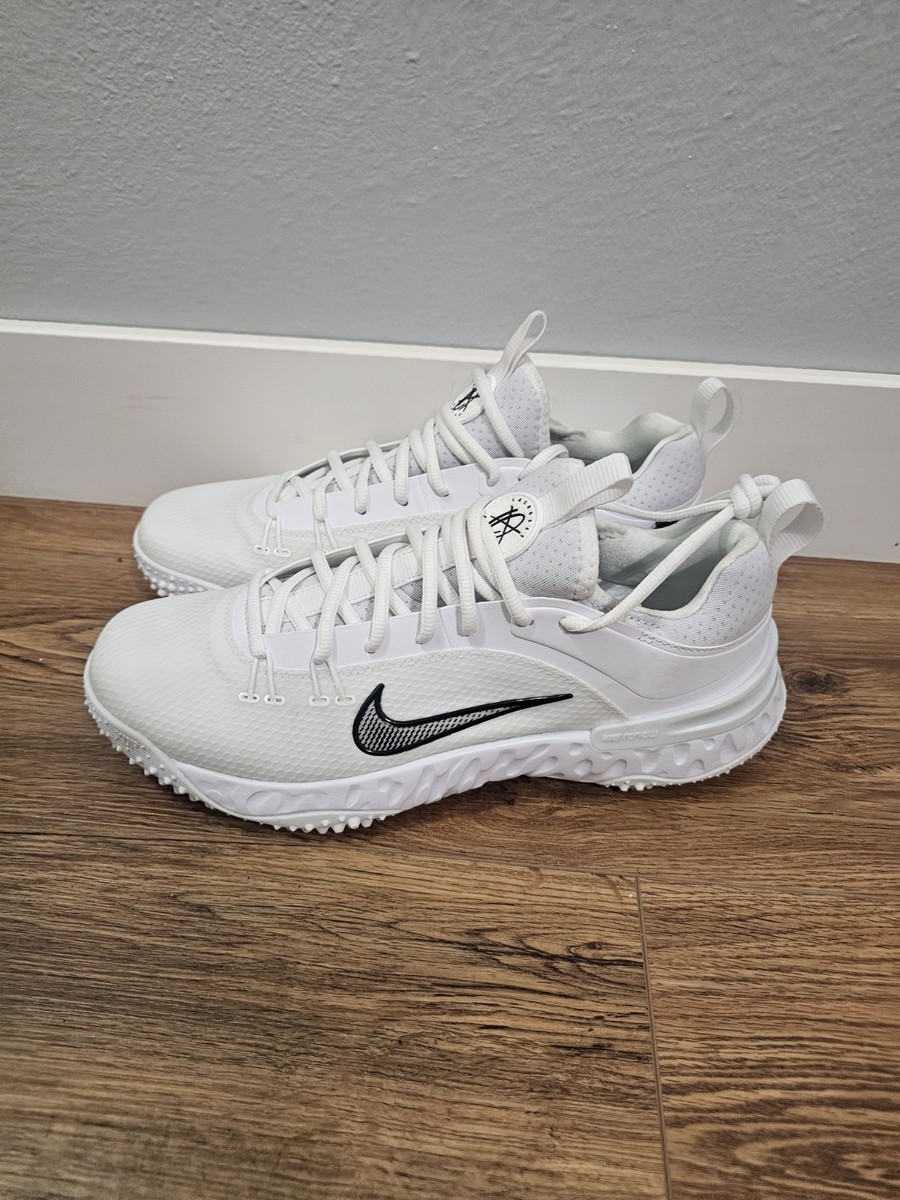 Size 10 - Nike Huarache 9 Elite TF LAX White Black for sale online