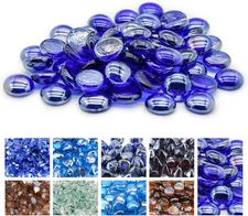 Gassaf Blue Fire Glass Beads for Outdoor Fire Pit, Fireplace, Replaces Existing