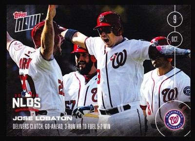 Jose Lobaton Daniel Murphy Tanner Roark Nationals vs Dodgers 2016 Topps NOW #558