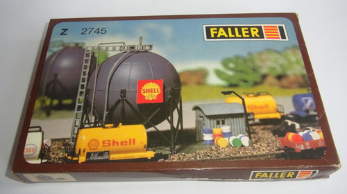 Faller Z 2145 kit: depósito de gas Shell-nuevo- embalaje original-tanque de gas-gazomètre | Condition: Gebraucht