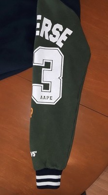 AAPE by A Bathing Ape Medium Snap-Up Varsity Jacket BAPE APUNVS