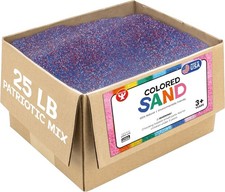 Colored Sand   Patriotic Red, White  Blue Color Celebration Craft Sand for Art,