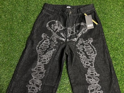 MINGA LONDON JET BLACK CARGO JEANS 26 / BLACK LIMITED EDITION