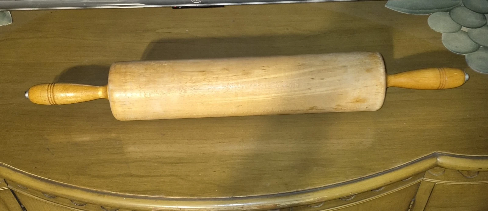 Thorpe Rolling Pin Co Cheshire Conn Classic Vtg 3" Bakery Prep Wooden Maple L XL
