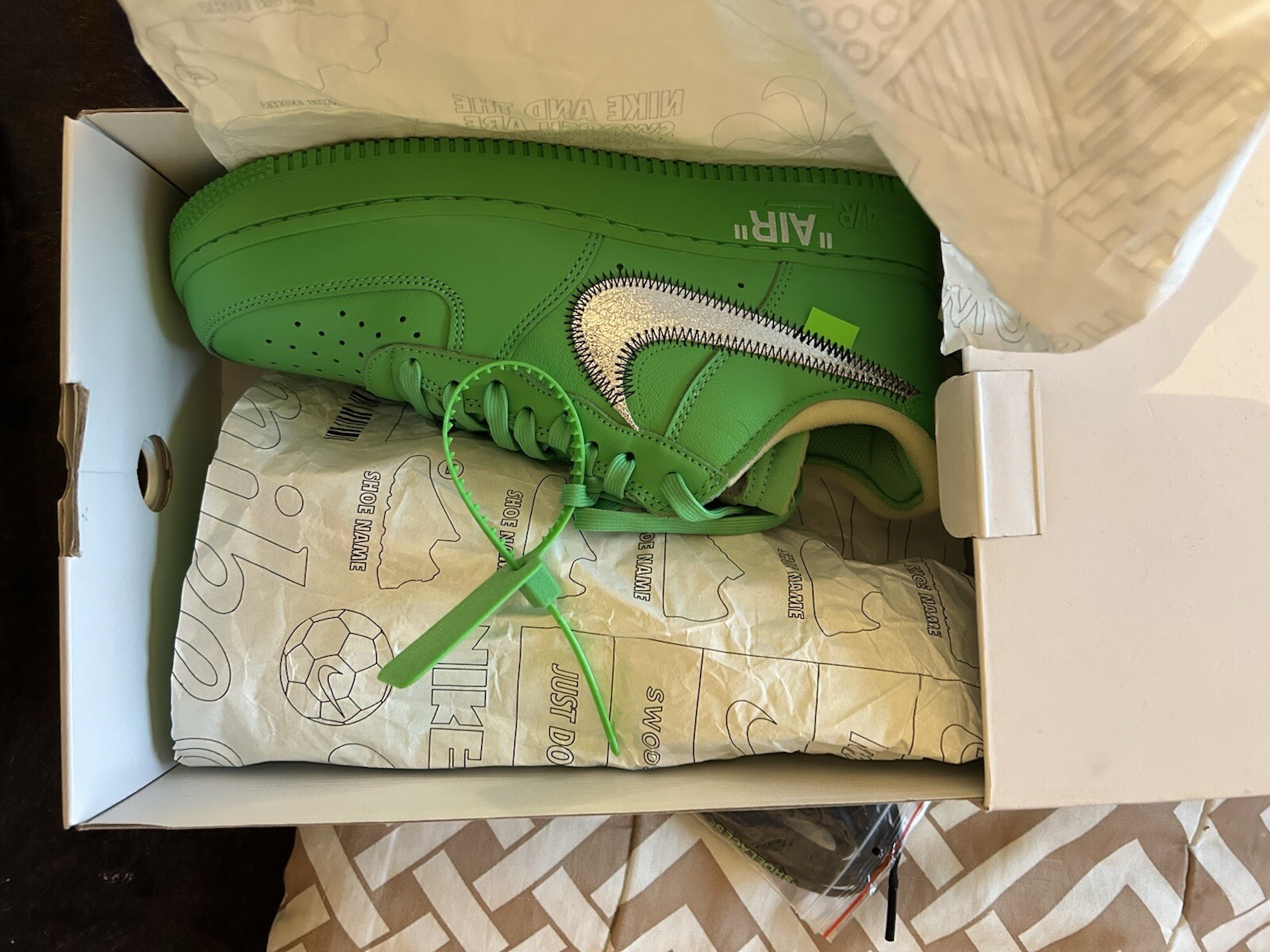 OFF WHITE X NIKE Nike X off White Air Force 1 "Brookly" US 8