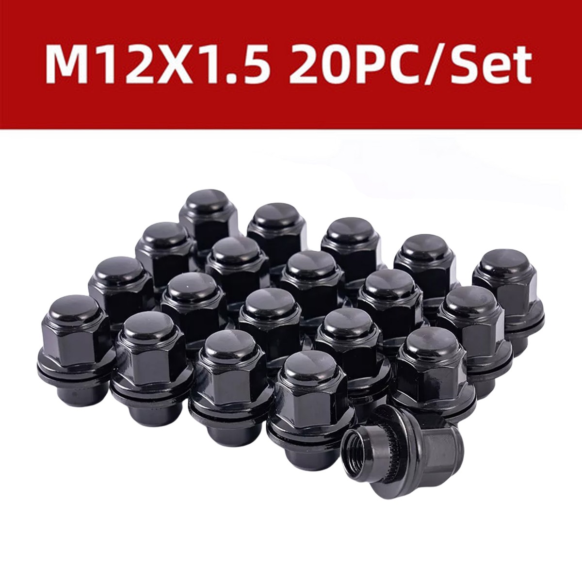 20PC Black OEM Factory Style 12X1.5 Lug Nuts for Toyota PRIUS 2004
