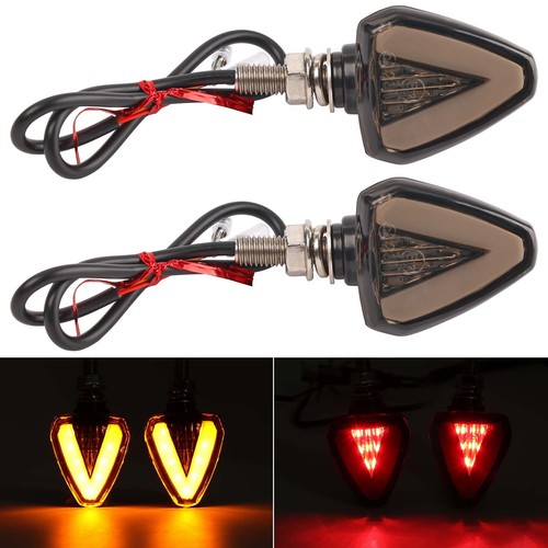 2x M8 Motorcycle Amber Turn Signal Indicator Brake Blinker Light 12V Universal. - Picture 13 of 15