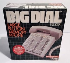 Big Dial TEL2280 Large Button Memory Telephone Volume Control Speed Dial New