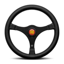 Momo Indy Heritage Steering Wheel - Mahogany Woodblack Spoke 350mm