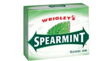 Wrigley's Spearmint Chewing Gum 15 Sticks 5 Packs Free Shipping