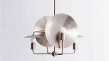 1950's Mid Century Set of 2 Brass Italian Diabolo Wall Sconce Light Fixture Lamp