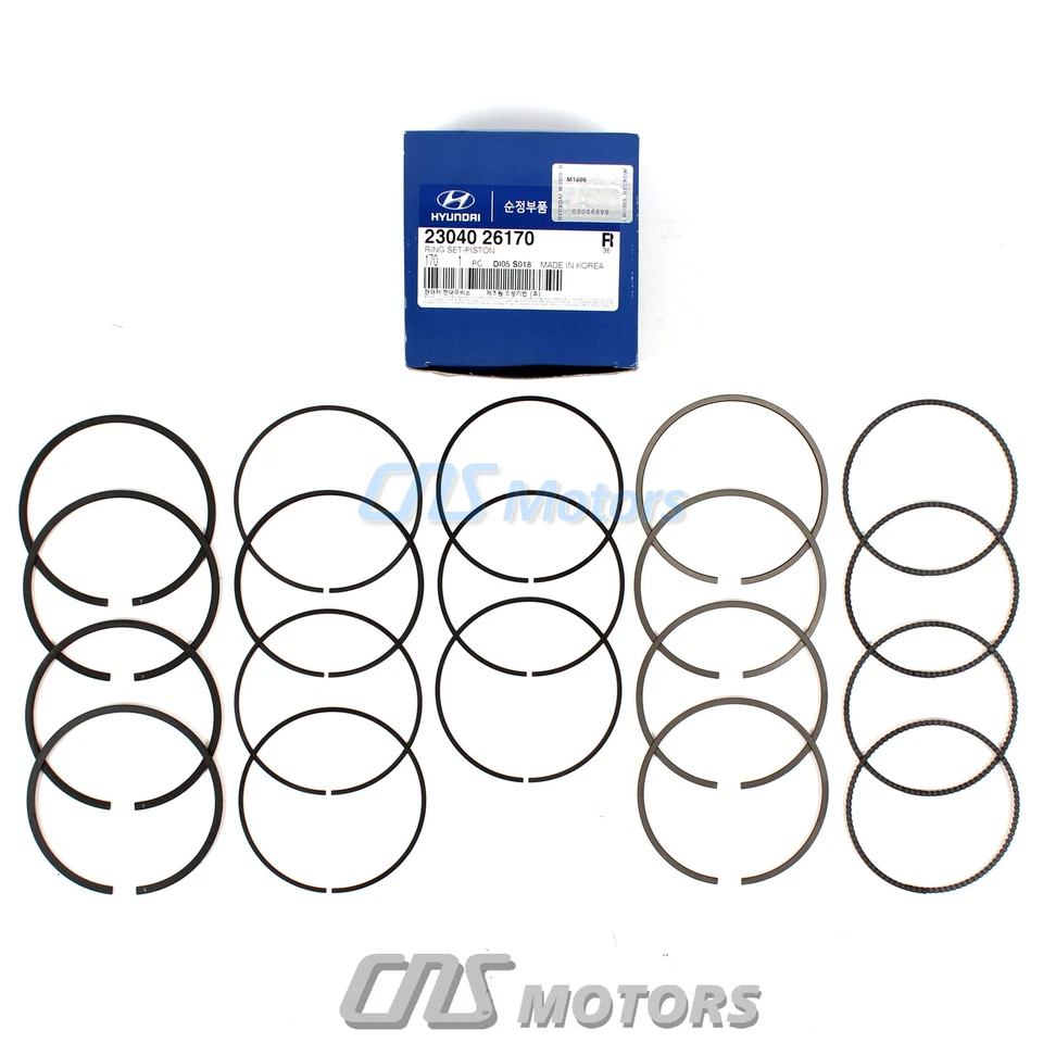 GENUINE Engine Piston Ring Set for 2006-2010 Hyundai Accent OEM 2304026170 - Image 3 of 3