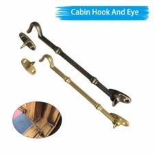 Cabin Hooks Brass / Black Extra Long Wire Garden Gate Shed Door Latch Hook AU