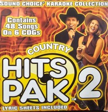 COUNTRY HITS PAK 2 RARE 6 CDGS SOUND CHOICE KARAOKE LOT VA