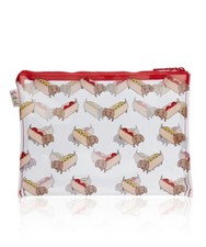 Dachshund Hot Dog Single Zipper Cosmetics Bag