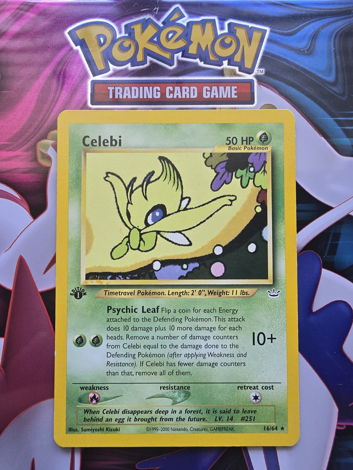 Celebi 1st Edition 16/64 Pokemon Neo Revelation Rare Non Holo, LP