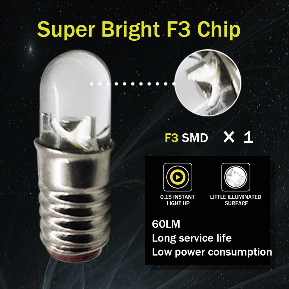 E5 Screw Mini LED Model Railway Light Toy Bulb White Warm White DC 3V ...