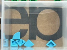 LEGO Parts - Medium Azure Tile, Round 1 x 1 Quarter - No 25269 - QTY 5