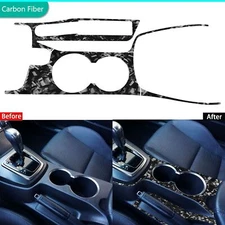 Forged Carbon Fiber Water Cup Holder Panel Cover For Hyundai Genesis Coupe 13-16