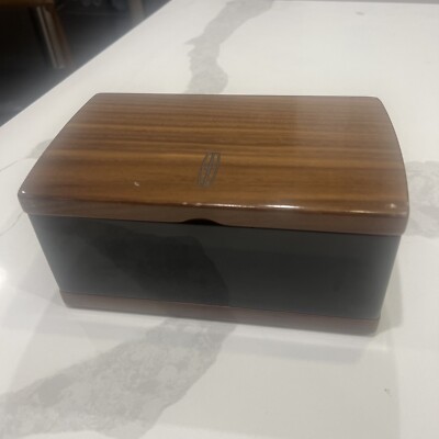 Lincoln Continental Walnut Wood Limited Edition Jewelry Box Brown Drawer Velvet